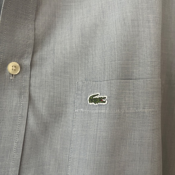Lacoste, long sleeve, button down, light blue, shirt - Picture 2 of 4